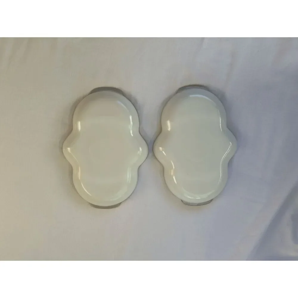 Vintage Fire King Milk Glass Three Section Platter Set, Gold Trim, Made in USA